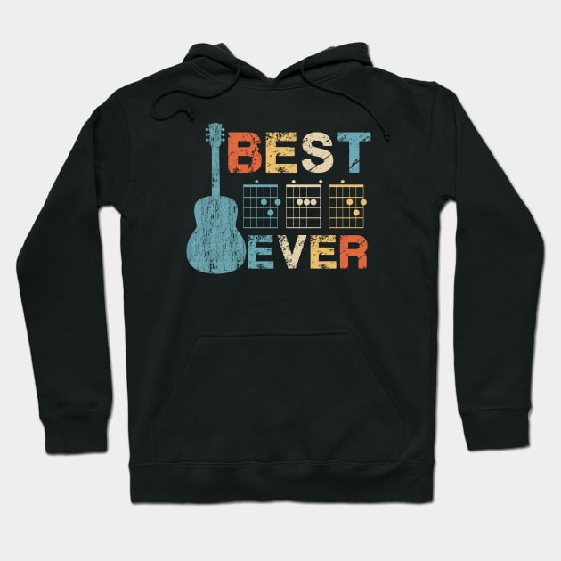 Best Dad Ever Guitar Chords Musician Funny Fathers Day Gift Idea Tshirt Hoodie by dconciente